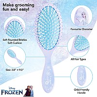 Frozen Princess Elsa 5 Pcs Hair Accessory Set 1 Hair Brush 4 Scrunchies For Girls Detangling Brush And Elastic Hair Ties