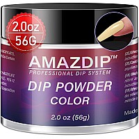 Dip Powder Cover Peach Color 2 Ounce 56 Gram Amazdip Dipping Powder Nail System For French Nail Art Design Salondiy At Home