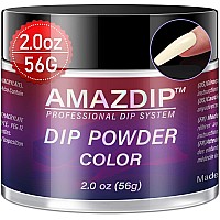 Dip Powder Nude Color 2 Ounce 56 Gram Amazdip Dipping Powder Nail System For French Nail Art Design Salondiy At Home