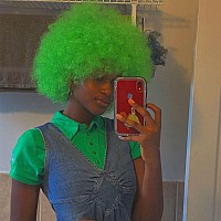 Gt Wig 70S Afro Green Wigs For Women Glueless Wear And Go Wig Costume Cosplay Disco Fun Wigs Heat Resistant Bouncy Wigs Short A