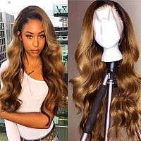 Andria Lace Front Wigs Honey Blonde Glueless Lace Wig Long Loose Wave Synthetic Heat Resistant Fiber Wig With Baby Hair Long Wav