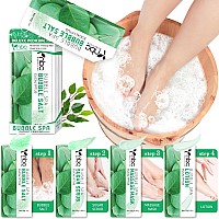 Nbc Beautilab Pedicure Kit Foot Soak Set Bubble Salt Sugar Scrub Massage Mask Massage Lotion In A Box 4 Step Foot Spa Kit F