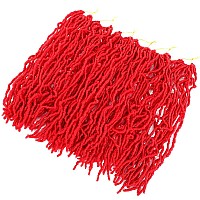 Soft Locs crochet hair 24 inch 6 Packs red long Pre Looped Braids Faux locs Synthetic crochet hair Dreadlocks Hair Extensions (24 inch 6packs, Red)