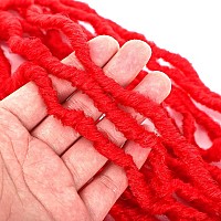 Soft Locs crochet hair 24 inch 6 Packs red long Pre Looped Braids Faux locs Synthetic crochet hair Dreadlocks Hair Extensions (24 inch 6packs, Red)