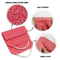 Evridwear Exfoliating Back Scrubber With Handles Two Sides For Body Shower Deep Cleans Skin Massages Invigorating Blood Circulat