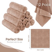 Syhood 12 Pieces Face Wash Cloth 12 X 12 In Makeup Remover Cloths Towel Coral Velvet Facial Microfiber Cloths Soft Fast Drying F