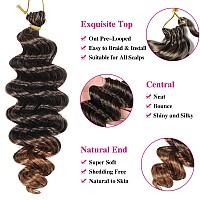 Ocean Wave Crochet Hair 14 Inch 6 Packs Deep Wave Crochet Hair For Black Women Crochet Braids Synthetic Braiding Hair Extensio