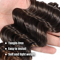 Ocean Wave Crochet Hair 14 Inch 6 Packs Deep Wave Crochet Hair For Black Women Crochet Braids Synthetic Braiding Hair Extensio