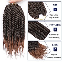 Havana Twist Crochet Hair 6 Packs 72 Strands 14 Inch Crochet Braids Senegalese Twist Crochet Hair Jumbo Havana Twist Crochet Bra