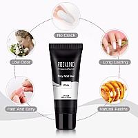 White Poly Extension Gel Rosalind 80Ml White Poly Nail Gel Builder For Nail Art Decoration Nail Thickening Extension Easy To D