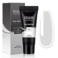 Clear Acrylic Poly Extension Gel Rosalind 80Ml Poly Nail Gel Builder For Nail Art Decoration Nail Thickening Extension Easy To