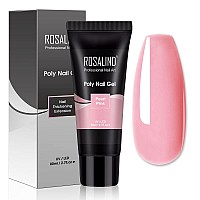 Pearl Pink Poly Extension Gel Rosalind 80Ml Pink Poly Nail Gel Builder For Nail Art Decoration Pink Nail Thickening Extension