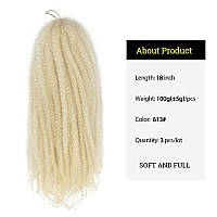 Kgbfass 3Packs Marley Braiding Hair 18Inch Afro Marley Hair For Twists Synthetic Kinky Braiding Hair Extensions 613