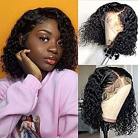 Legendhair Short Curly Bob Wigs 13X4 Hd Transparent Lace Front Human Hair Wigs Brazilian Virgin Kinky Curly Wigs For Black Women