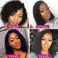 Legendhair Short Curly Bob Wigs 13X4 Hd Transparent Lace Front Human Hair Wigs Brazilian Virgin Kinky Curly Wigs For Black Women