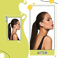 Runature Human Hair Ponytail Extension 14 Inch Short Ponytail Hair Extensions Ponytail 4 Brown Thick Wrap Ponytail Human Hair E