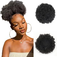 Afeels Postiche Cheveux Afro Chignon Ponytail Cheveux Afro Puff Soft Fried Head Elastic Hair Rope Synthetic Buns For Black Women