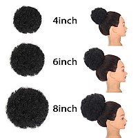 Afeels Postiche Cheveux Afro Chignon Ponytail Cheveux Afro Puff Soft Fried Head Elastic Hair Rope Synthetic Buns For Black Women