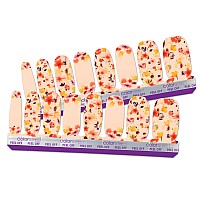 Good Impressions Color Street Nail Strips Floral Design On Beige Fdc290