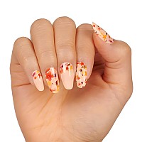 Good Impressions Color Street Nail Strips Floral Design On Beige Fdc290