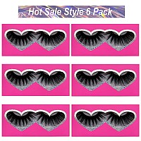 25Mm Mink Eyelashes Wholesale Ninglash 6 Pack False Eyelashes Dramatic Real Mink Eyelashes Thick Handmade Full Strip Lashes C