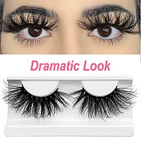 25Mm Mink Eyelashes Wholesale Ninglash 6 Pack False Eyelashes Dramatic Real Mink Eyelashes Thick Handmade Full Strip Lashes C