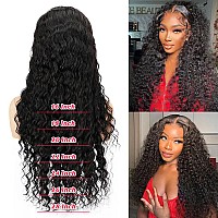 Sosatisfy Deep Wave Lace Front Wigs Human Hair 4X4 Hd Transparent Lace Closure Wigs Glueless 180 Density Human Hair Wigs For Bl