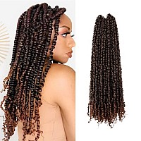 The BOHOBABE Pre-twisted Passion Twist Crochet Hair 16 Inch Pre-looped Crochet Passion Twist Braiding Hair 8 Packs Soft Bohemian Twists (T30)