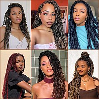 Xtrend 18 Inch Ombre Pink Passion Twist Hair Water Wave Crochet Braiding Hair 7 Packs Synthetic Hair Extensions Crochet Braids H