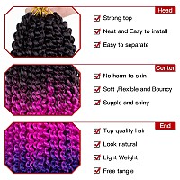 Xtrend 18 Inch Passion Twist Hair Water Wave Crochet Braiding Hair 2 Packs Synthetic Hair Extensions Crochet Braids Hair Ombre B