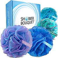 Shower Bouquet Loofah Bathsponge Swirldeepsetxl75G Extra Large 4 Pack Soft Mesh Net Luffa Loofa Loufa Puff Exfoliating B