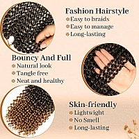 Passion Twist Hair 14 Inch 8 Packs Passion Twist Braiding Hair Water Wave Crochet Braids Hair Extensions Bohemian Braids Passion