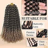 Passion Twist Hair 14 Inch 8 Packs Passion Twist Braiding Hair Water Wave Crochet Braids Hair Extensions Bohemian Braids Passion