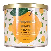 Aeropostale 14.5 oz Soy Wax Blend 3 Wick Candle - Peach & Daisy