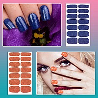 Silpecwee 224 Pieces 16 Sheets Nail Polish Strips For Women Nail Polish Stickers Glitter Nail Wraps Adhesive Nail Decals With Na