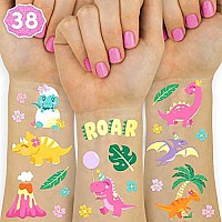 xo, Fetti Dinosaur Tattoos for Kids - 38 styles | Birthday Party Supplies Girl, Dinosaur Party Favors, T-rex Decorations