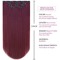 Burgundy Hair Extension,Clip Hair Extensions 22