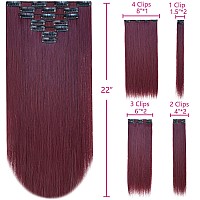 Burgundy Hair Extension,Clip Hair Extensions 22