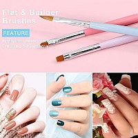 Nail Art Brushes, TEOYALL Nail Design Painting Brushes Builder Gel Brush Nail Dotting Tools Nail Fine Liner Brushes