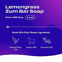 Zum Bar Goats Milk Soap Lemongrass 3 Oz 6 Pack