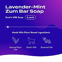 Zum Bar Goats Milk Soap Lavendermint 3 Oz 6 Pack