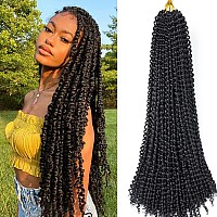 Passion Twist Hair 36 Inch 8Pcs Water Wave Passion Twist Crochet Hair Extensions Long Bohemian Hair Braiding Passion Twist Brai