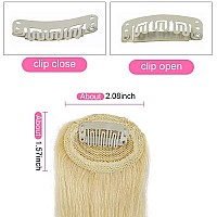 Dsoar 2Pcs Wave Side Bangs Clip In Bang Real Human Hair Wave Fringe Hair Extensionsblonde613