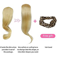 Dsoar 2Pcs Wave Side Bangs Clip In Bang Real Human Hair Wave Fringe Hair Extensionsblonde613