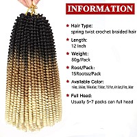 Xtrend 12 Inch 2 Packs Spring Twist Hair For Butterfly Faux Locks Crochet Braiding Hair Synthetic Fluffy Hair Extension For Wome