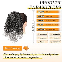 Drawstring Ponytail Afro Kinky Curly Ponytails For Black Women Peacoco 14 Inch African American Ponytail Extensions Synthetic H