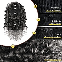 Drawstring Ponytail Afro Kinky Curly Ponytails For Black Women Peacoco 14 Inch African American Ponytail Extensions Synthetic H