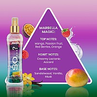 So Marbella Magic Body Mist Fruity Floral Body Spray For Women Perfume For Women With Mango Vanilla Musk Notes Gifts For