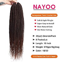 Nayoo Senegalese Twist Crochet Hair 8 Packs 18 Inch Crochet Hair For Black Women 35 Strandspack Small Twist Crochet Hair Hot