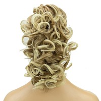 Imissu Messy Curly Hair Short Claw Ponytail Hair Extensions Pony Tail Clip In Hairpieces (Honey Dirty Blonde)